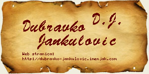 Dubravko Jankulović vizit kartica